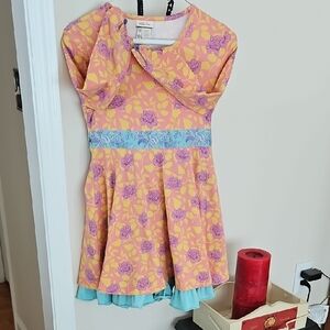 Matilda Jane Yellow and Purple Floral Kids Dress